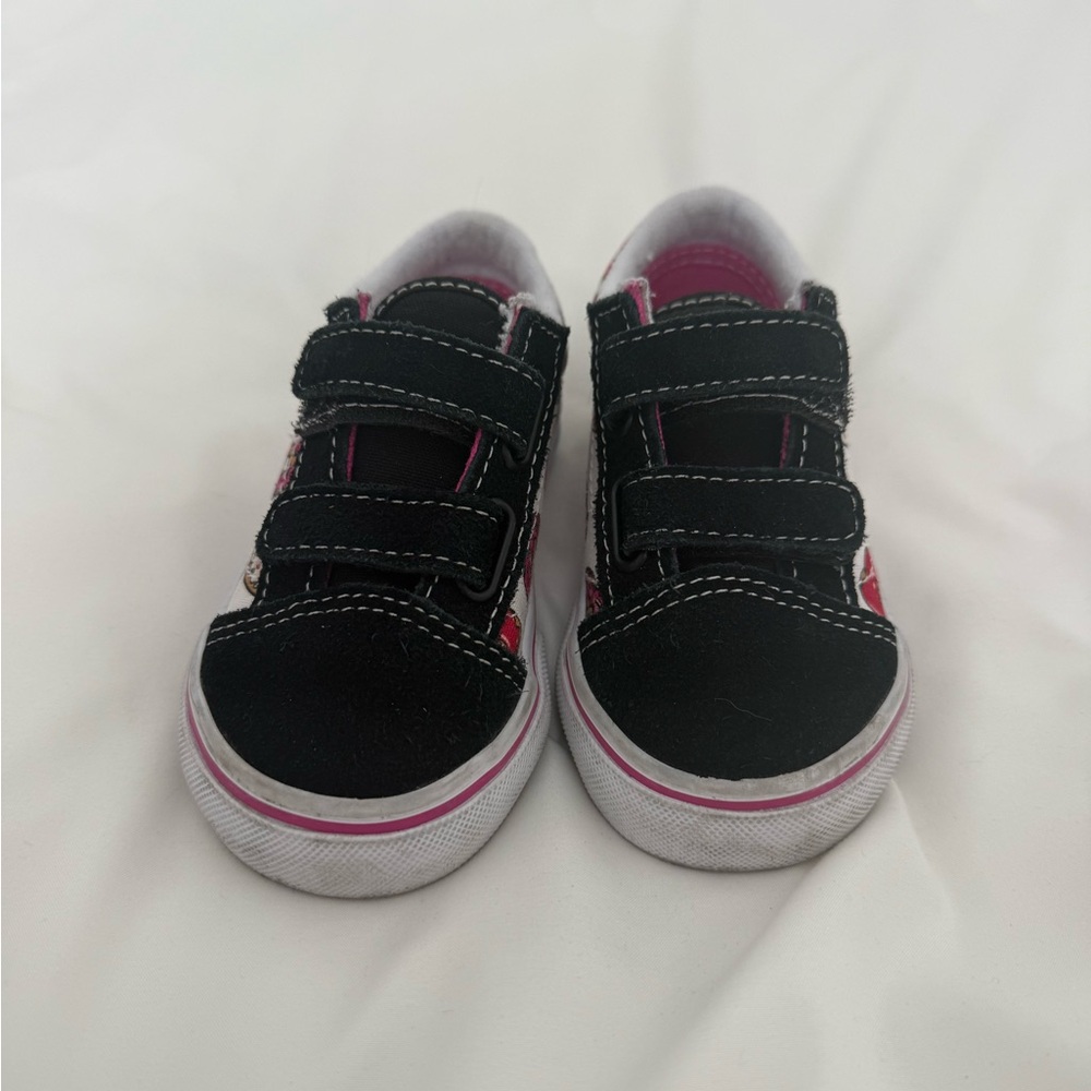 Kids Black and Pink Shoes